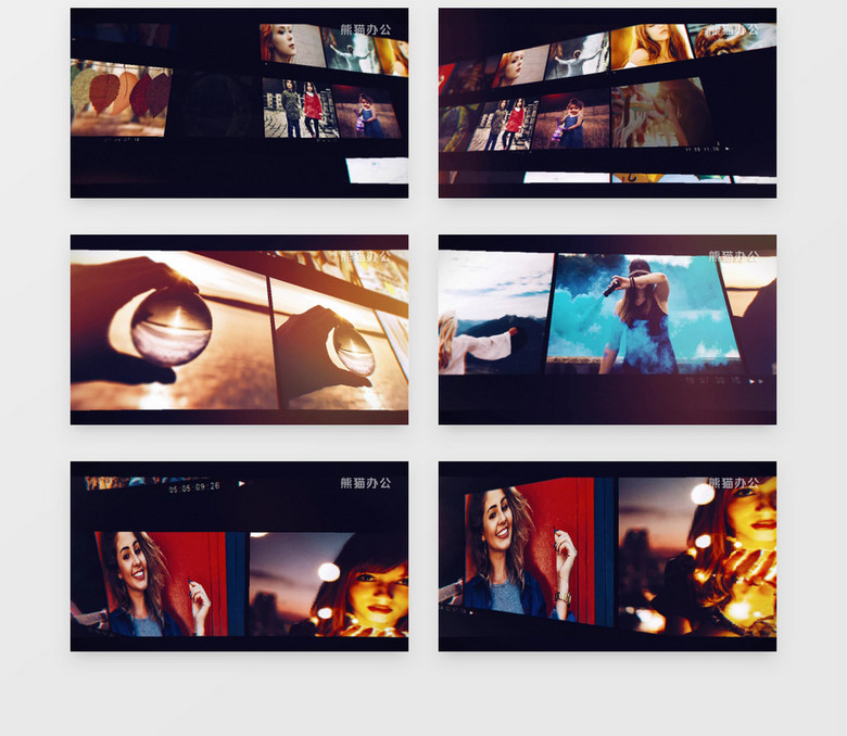 多画面照片视频墙动画展示图文片头AE模板下载-86资源网