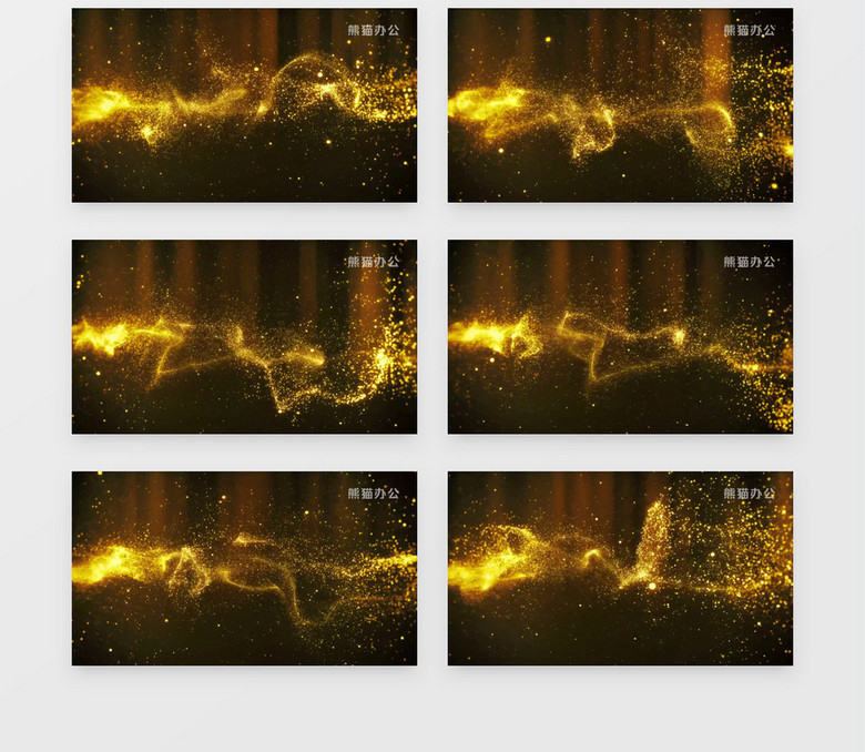 金色粒子飞舞飘散有音乐背景视频素材no.2