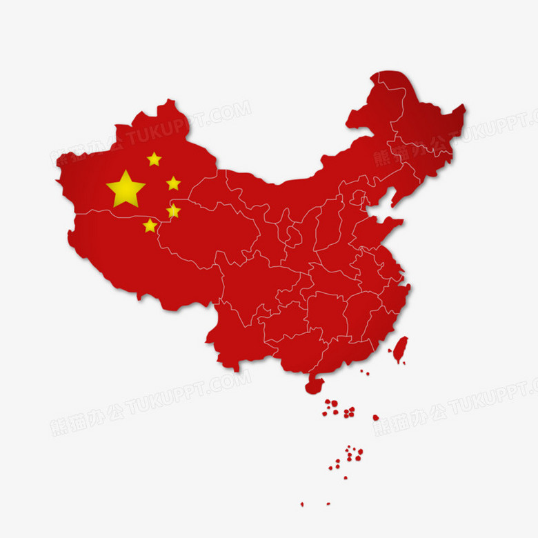 手绘中国地图免扣素材下载-86资源网