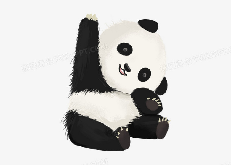 卡通可爱大熊猫形象免扣元素下载-86资源网